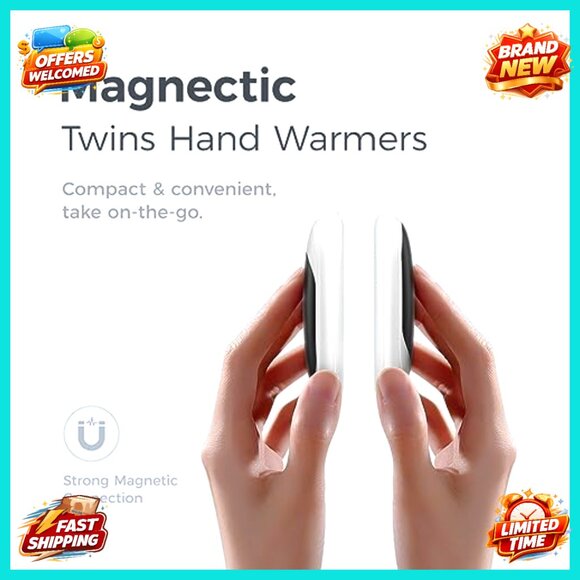 Ultrathin Rechargeable Hand Warmers 2 Pack, Portable Pocket-Sized Heater for - Picture 4 of 6